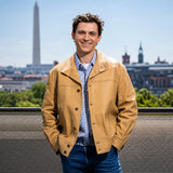 Tom Holland Press Tour Photocall Beige Jacket