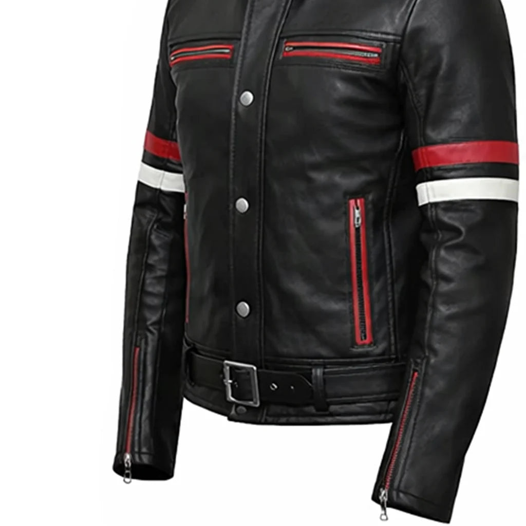 Bike Racer Black Leather Jacket