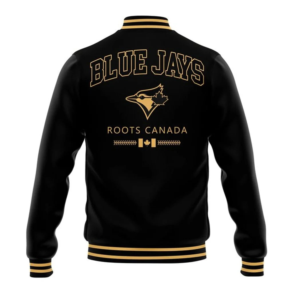 Roots Blue Jays 50th Anniversary Varsity Black Jacket