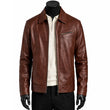 Shirt Style Brown Leather Jacket
