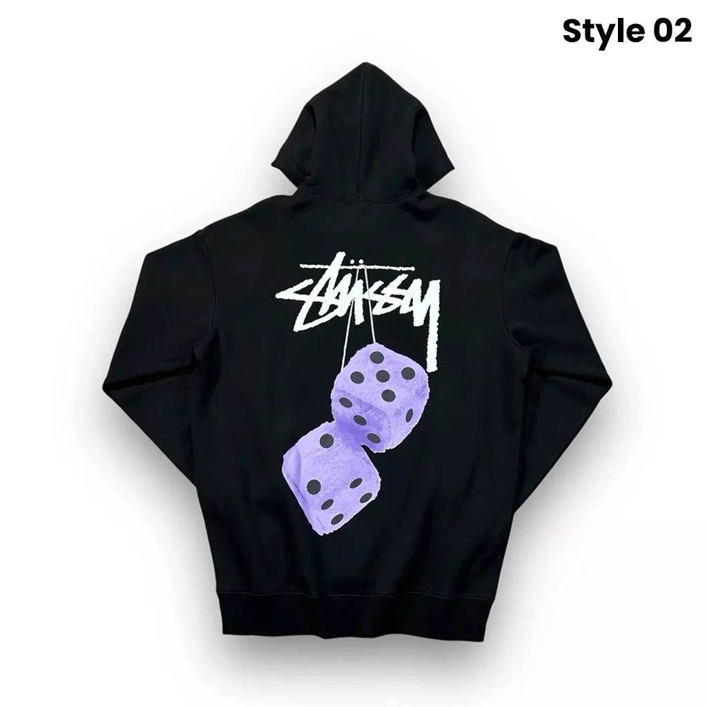 Dice Slim Fit Black Hoodie