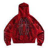 Spider-Man Brand New Day 2026 Cage Web Red Hoodie
