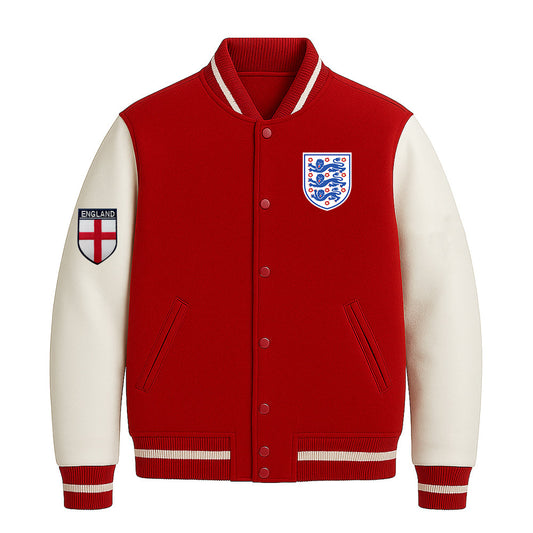 England Lionesses Letterman Red Jacket