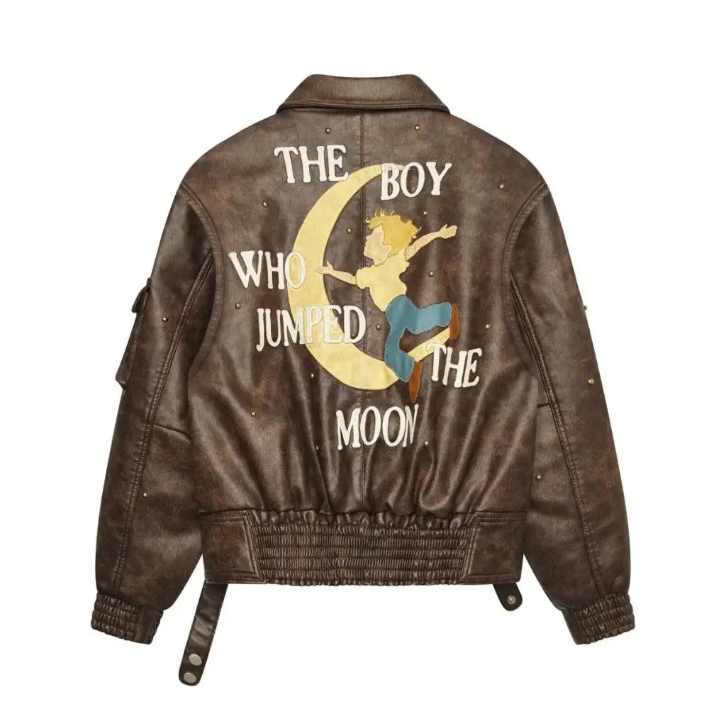 The Kid Who Jumped To The Moon Jungkook Leather Jacket