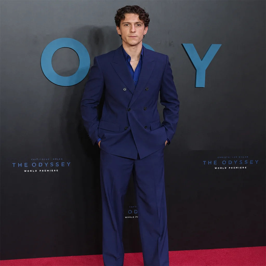 Premiere Mumbai The Odyssey Tom Holland Blue Suit