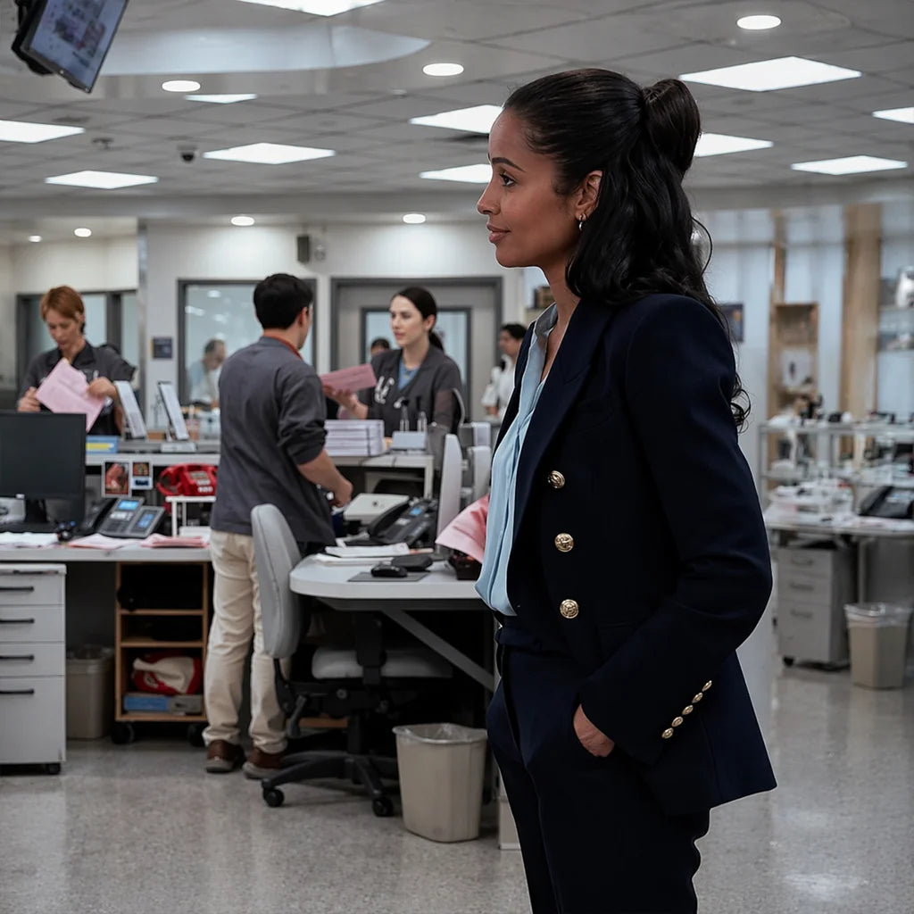 The Pitt S02 Noelle Hastings Blue Blazer