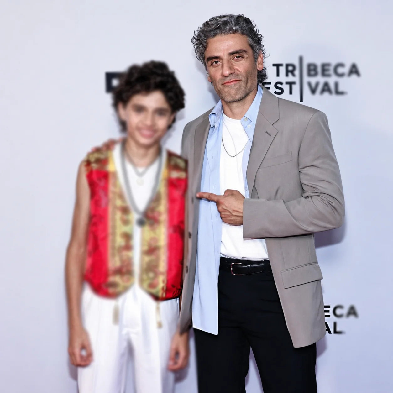 NYC Tribeca Festival Oscar Isaac Blazer