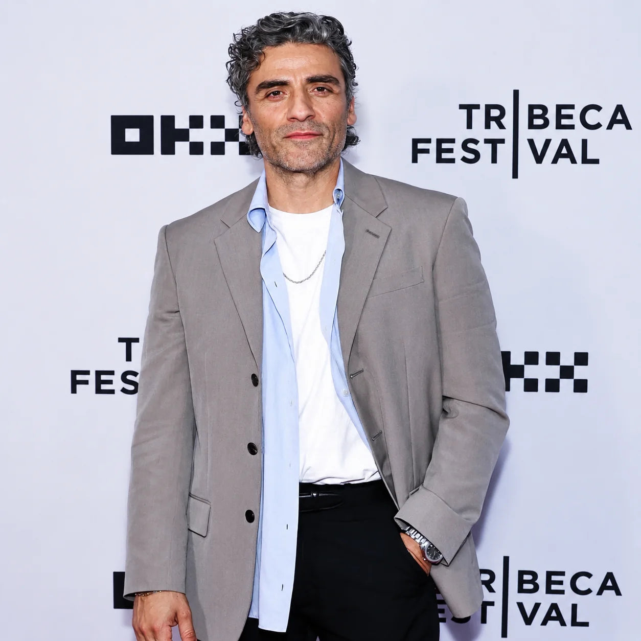 NYC Tribeca Festival Oscar Isaac Blazer