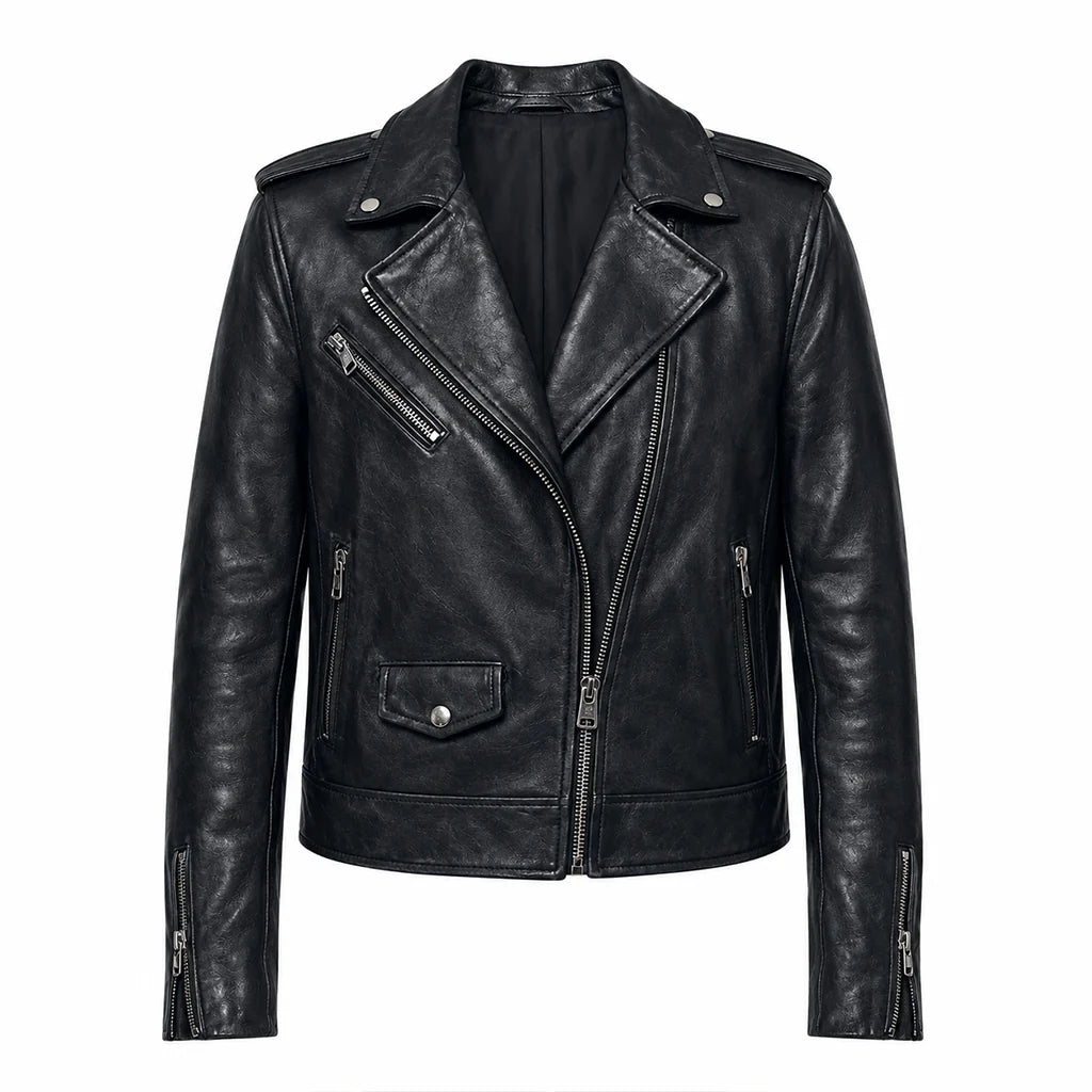 Trying S05 Karen Newman Leather Jacket